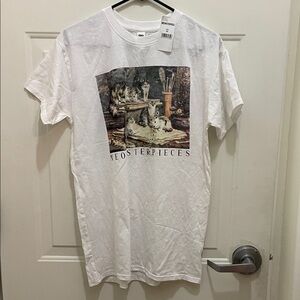 Meowsterpiece unisex White Graphic Cats  Tee